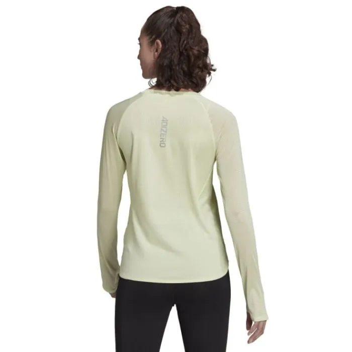 adidas T-shirt Et Manches Longues Running^Adizero Long Sleve Vert