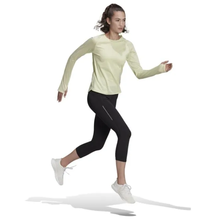 adidas T-shirt Et Manches Longues Running^Adizero Long Sleve Vert