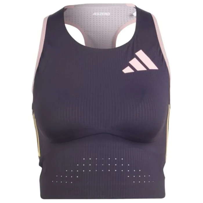 adidas T-shirt Et Manches Longues Running^ADIZERO PROMO RUNNING CROP TOP Mauve