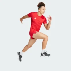 adidas T-shirt Et Manches Longues Running^Adizero Running T-shirt Rouge