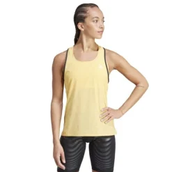 adidas T-shirt Et Manches Longues Running^Adizero Tank Jaune