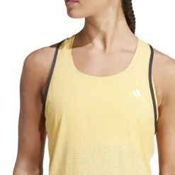 adidas T-shirt Et Manches Longues Running^Adizero Tank Jaune