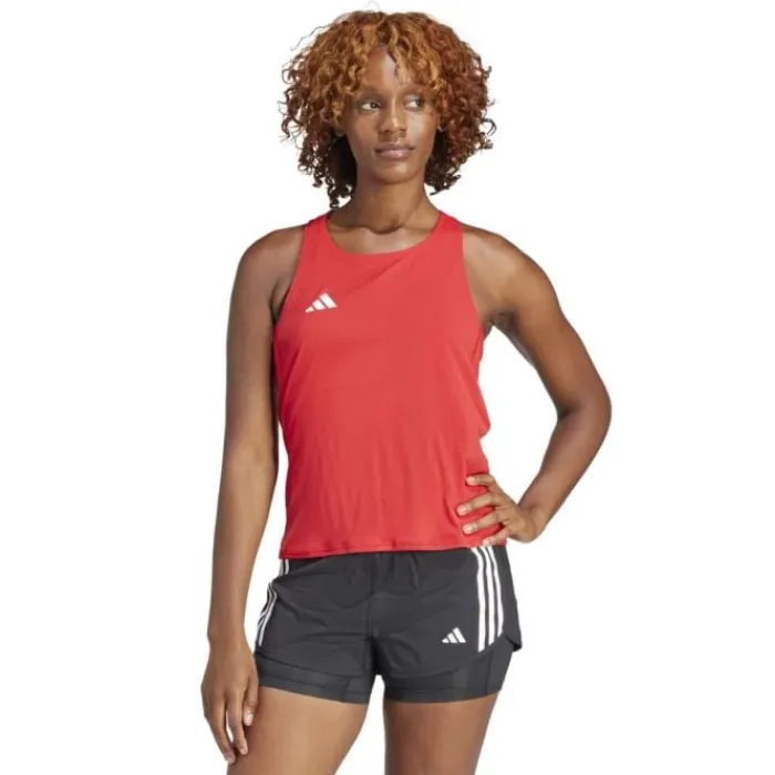 adidas T-shirt Et Manches Longues Running^Adizero Tank Rouge