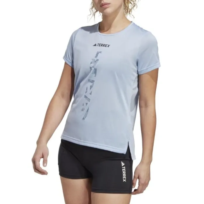 adidas T-shirt Et Manches Longues Running^AGR Shirt Bleu