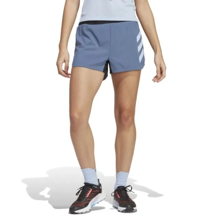 adidas Short Running^AGR Short 3" Bleu
