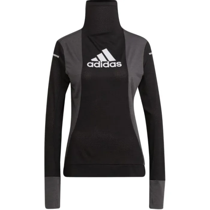 adidas T-shirt Et Manches Longues Running^Block Ls Tee W Noir