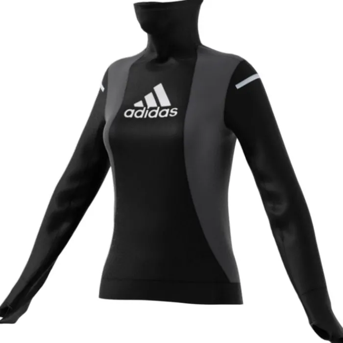 adidas T-shirt Et Manches Longues Running^Block Ls Tee W Noir