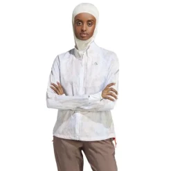 adidas Veste Running^Fast Aop Jacket Blanc