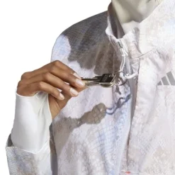 adidas Veste Running^Fast Aop Jacket Blanc