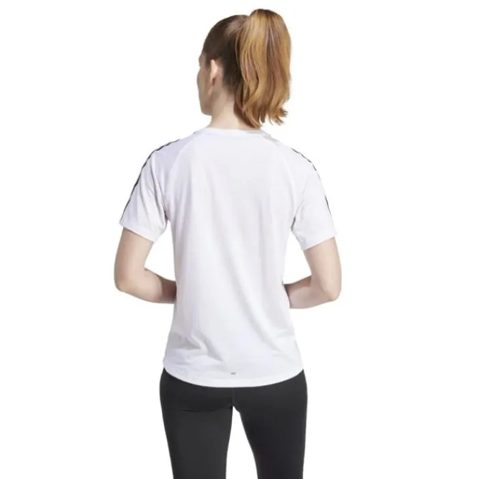 adidas T-shirt Et Manches Longues Running^Own The Run E 3-Stripes T-shirt Blanc