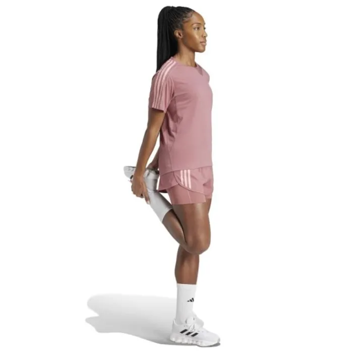 adidas T-shirt Et Manches Longues Running^Own The Run E 3-Stripes T-shirt Rouge