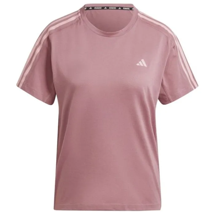 adidas T-shirt Et Manches Longues Running^Own The Run E 3-Stripes T-shirt Rouge