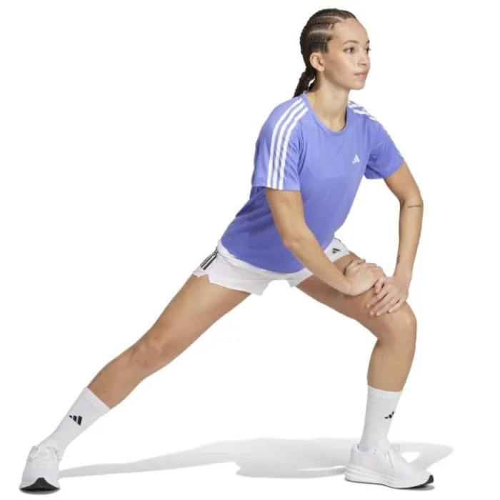 adidas T-shirt Et Manches Longues Running^Own The Run E 3-Stripes T-shirt Mauve