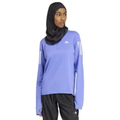 adidas T-shirt Et Manches Longues Running^Own The Run Half-Zip Long Sleeve Mauve