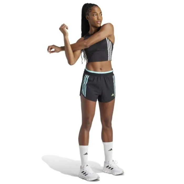 adidas Short Running^Own The Run 3-Stripe 4" Shorts Noir