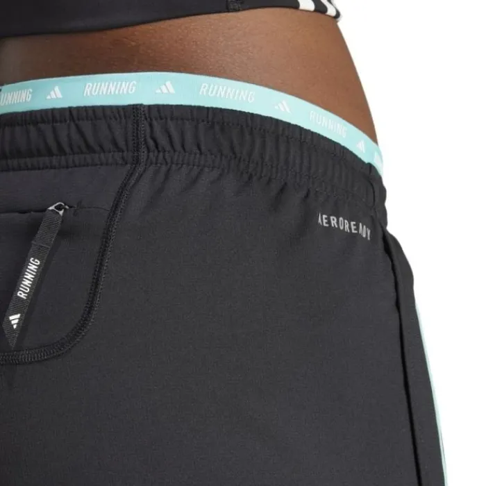 adidas Short Running^Own The Run 3-Stripe 4" Shorts Noir