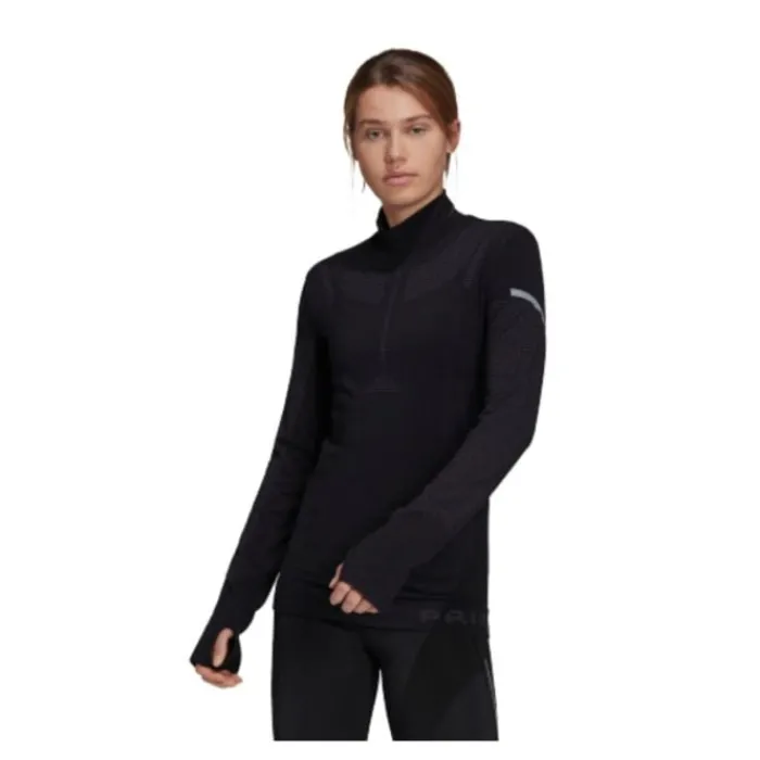adidas T-shirt Et Manches Longues Running^Pk Midlayer W Noir