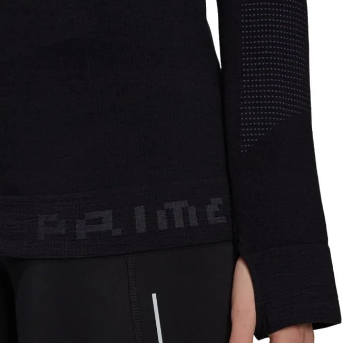 adidas T-shirt Et Manches Longues Running^Pk Midlayer W Noir