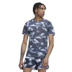 adidas T-shirt Et Manches Longues Running^Run Icon Aop Tee Blanc