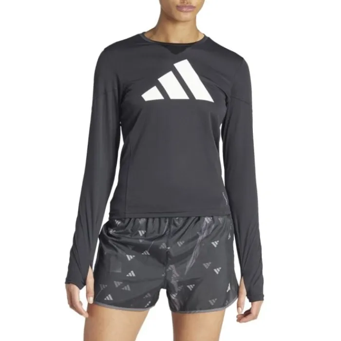 adidas T-shirt Et Manches Longues Running^Run It Long-Sleeve Tee Noir
