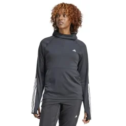 adidas T-shirt Et Manches Longues Running^3Stripes Hoodie Noir
