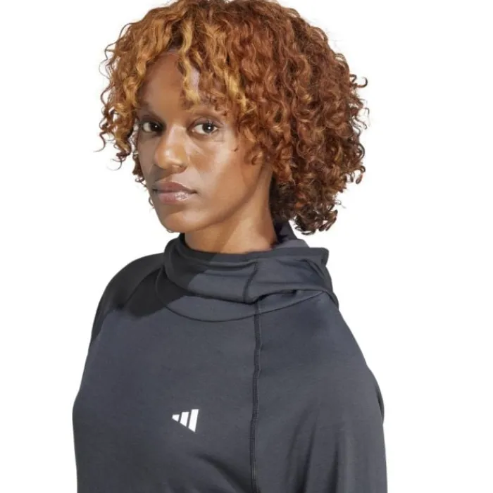 adidas T-shirt Et Manches Longues Running^3Stripes Hoodie Noir