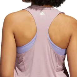 adidas T-shirt Et Manches Longues Running^3-Stripes Logo Tank Top Rose