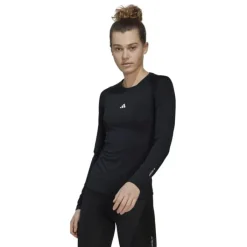 adidas T-shirt Et Manches Longues Running^Techfit Train Ls Noir
