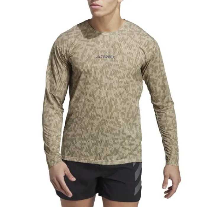 adidas T-shirt Et Manches Longues Running^Trail LS GFX Vert