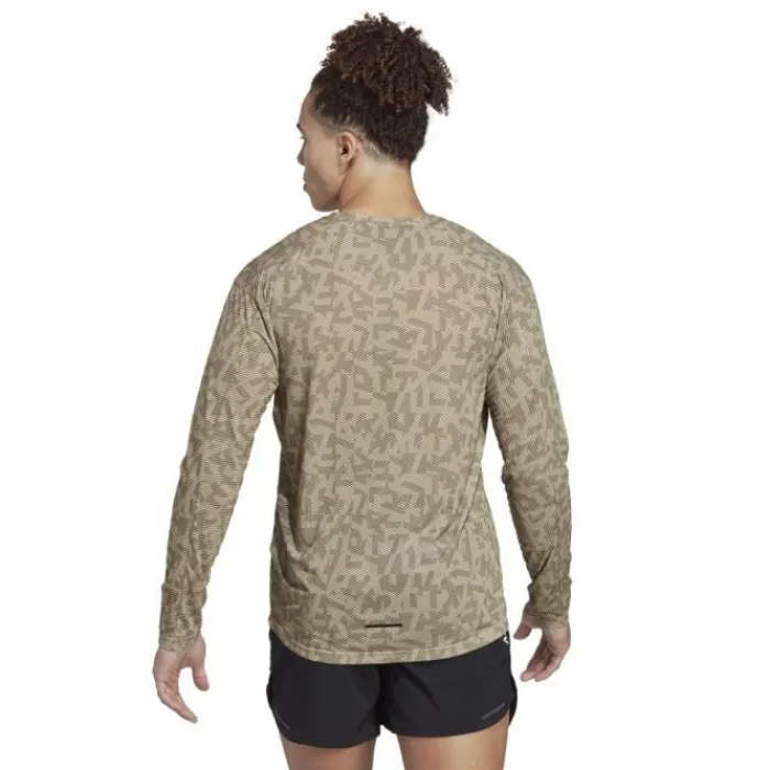 adidas T-shirt Et Manches Longues Running^Trail LS GFX Vert