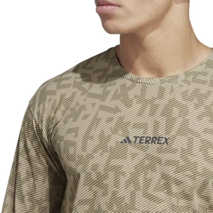 adidas T-shirt Et Manches Longues Running^Trail LS GFX Vert