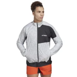 adidas Veste Running^Trail Wind Jacket Blanc