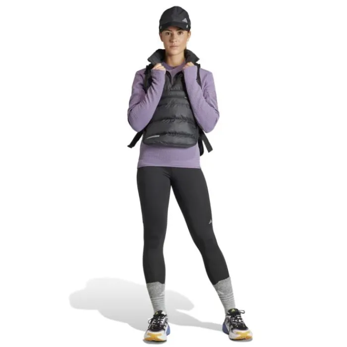 adidas T-shirt Et Manches Longues Running^Ult Cte 1/2 Shirt Zip Mauve