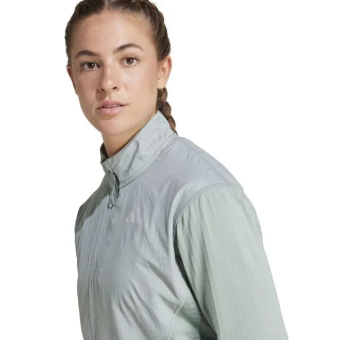 adidas T-shirt Et Manches Longues Running^Ultimate Hivis 1/2 LS Vert