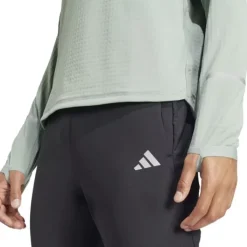 adidas T-shirt Et Manches Longues Running^Ultimate Hivis 1/2 LS Vert