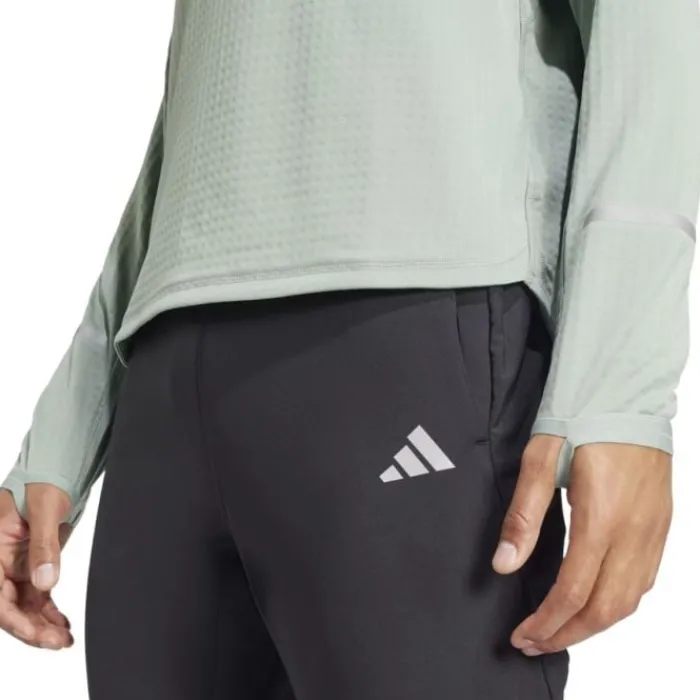 adidas T-shirt Et Manches Longues Running^Ultimate Hivis 1/2 LS Vert