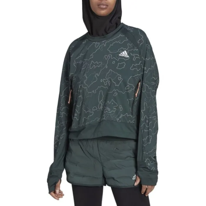 adidas Veste Running^Xcity Cover Up Vert