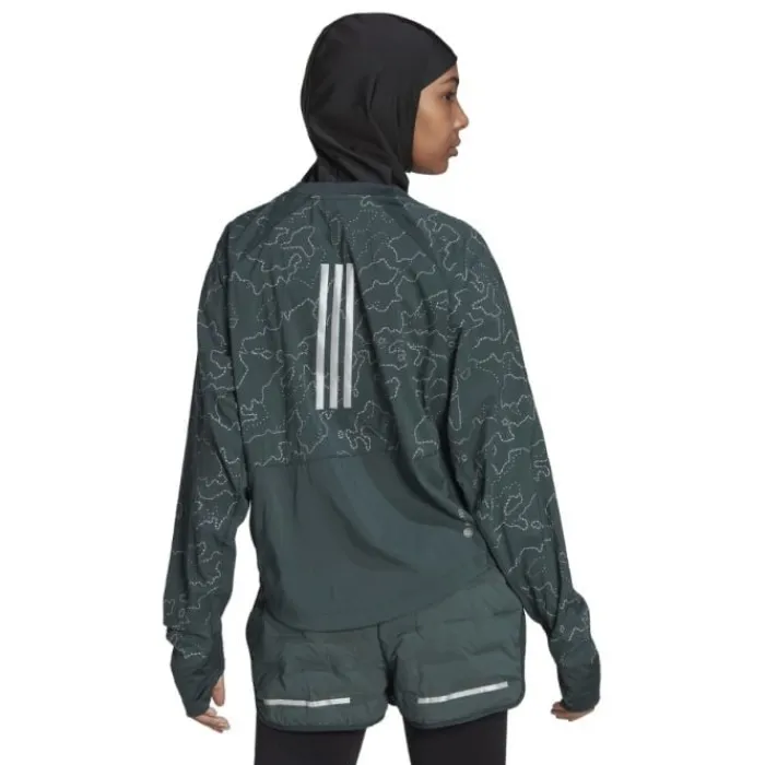 adidas Veste Running^Xcity Cover Up Vert