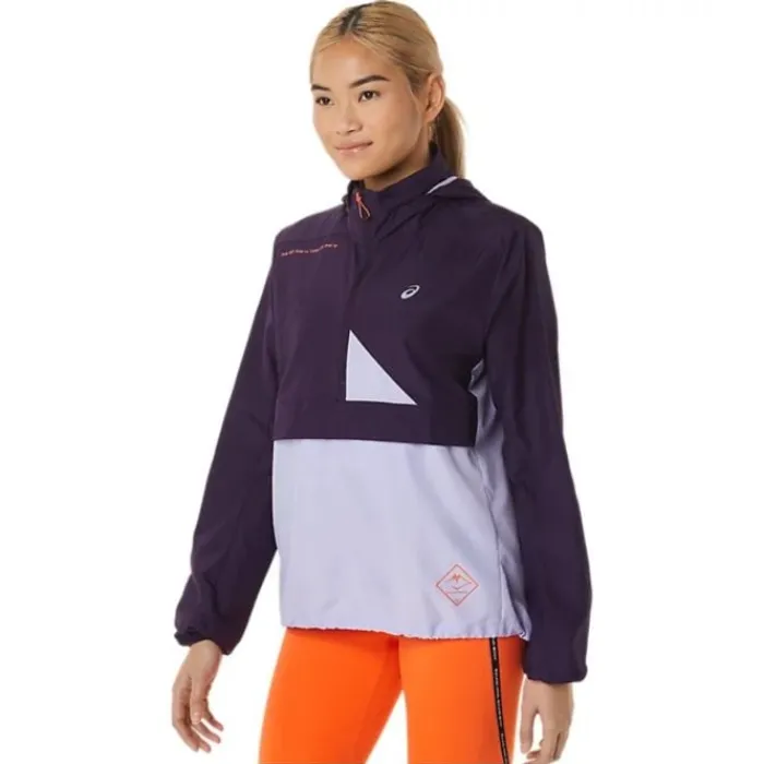Asics Veste Running^Fujitrail Anorak Mauve