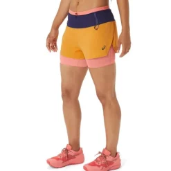 Asics Short Running^Fujitrail 2-In-1 Shorts Jaune