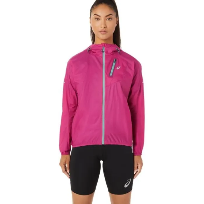Asics Veste Running^Fujitrail Jacket Rose