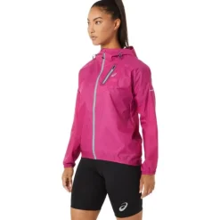 Asics Veste Running^Fujitrail Jacket Rose