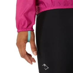 Asics Veste Running^Fujitrail Jacket Rose