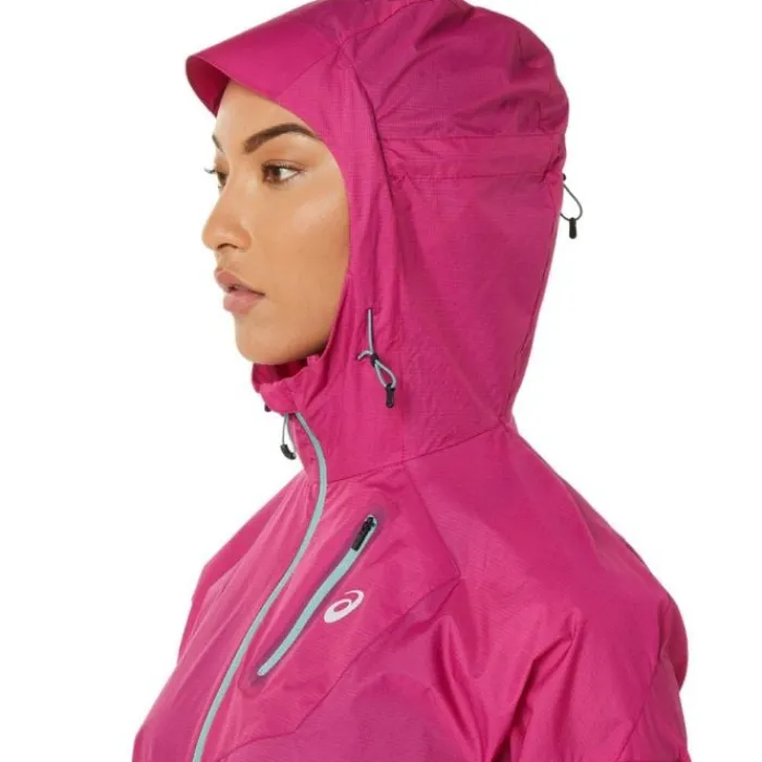Asics Veste Running^Fujitrail Jacket Rose