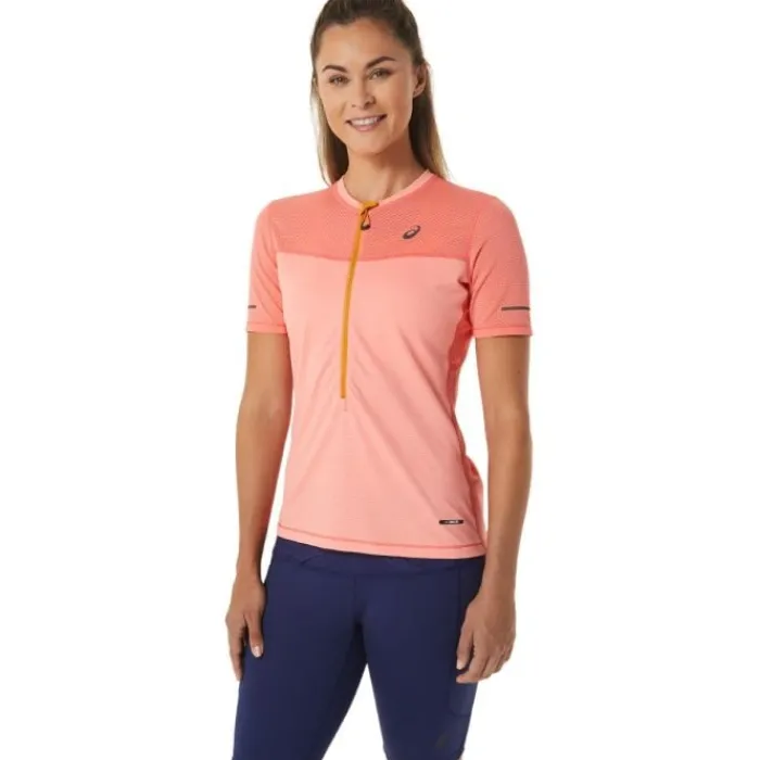 Asics T-shirt Et Manches Longues Running^Fujitrail SS Top Orange