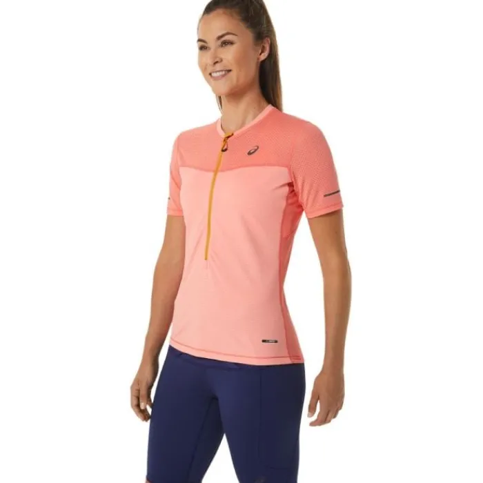 Asics T-shirt Et Manches Longues Running^Fujitrail SS Top Orange