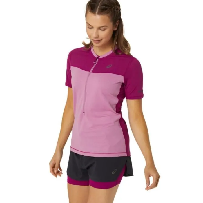 Asics T-shirt Et Manches Longues Running^Fujitrail SS Top Rose