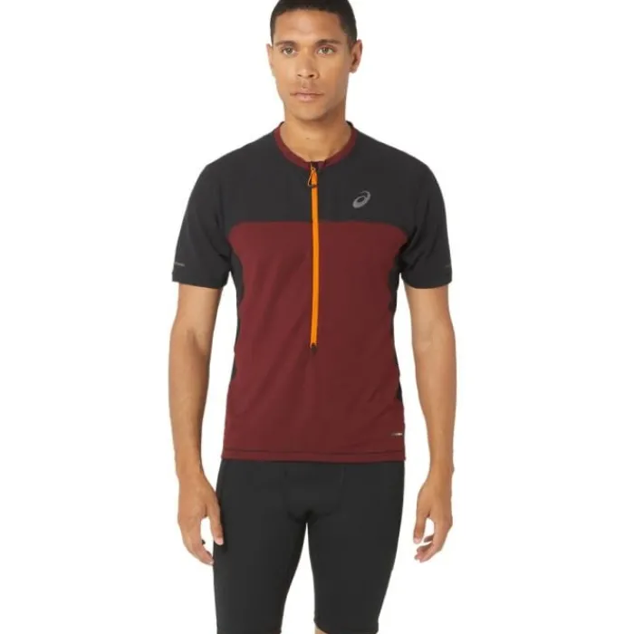 Asics T-shirt Et Manches Longues Running^FujiTrail SS Top Rouge