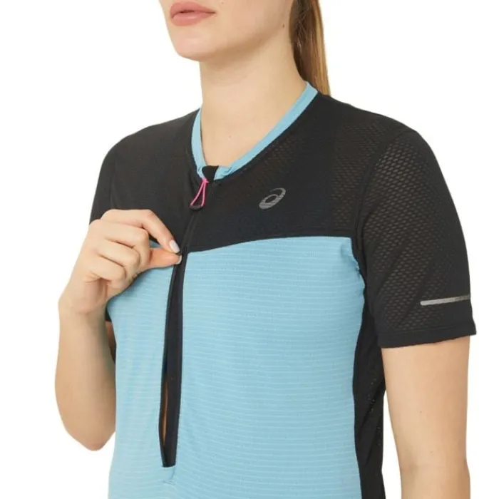 Asics T-shirt Et Manches Longues Running^FujiTrail SS Top Bleu