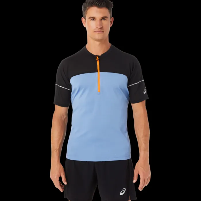 Asics T-shirt Et Manches Longues Running^Fujitrail Top Bleu